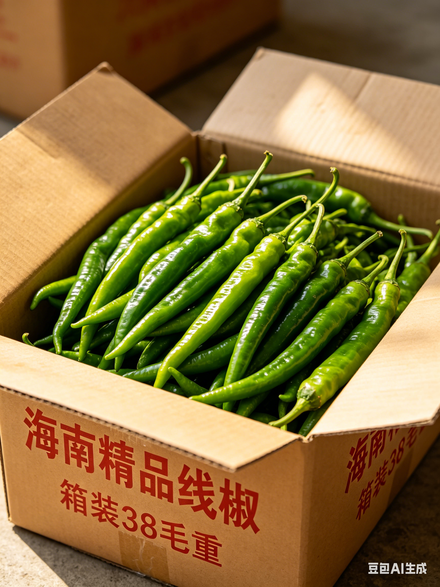 海南精品线椒箱装38毛重
