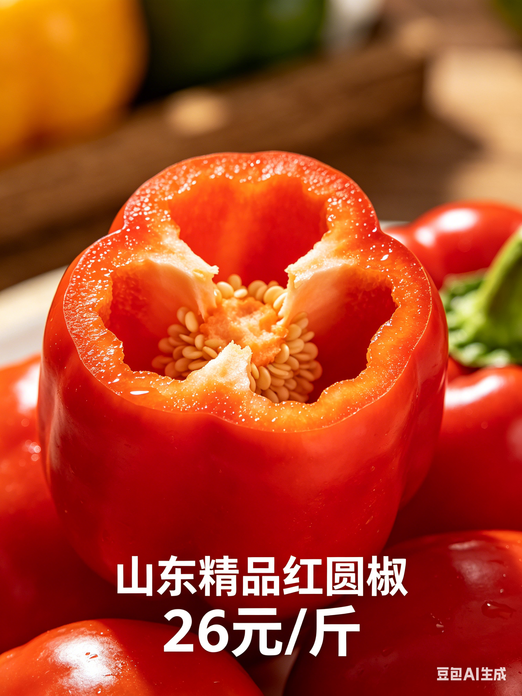 山东精品红圆椒 件 26斤