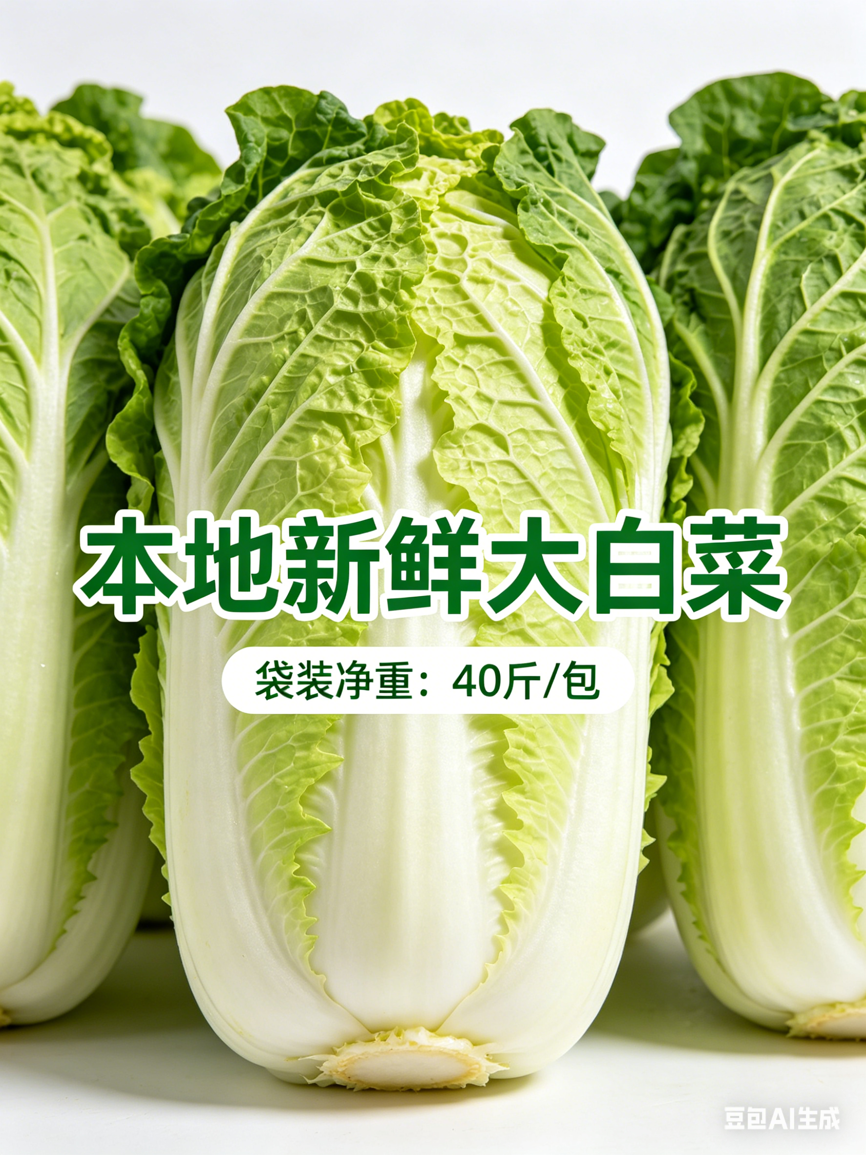 本地新鲜大白菜袋装