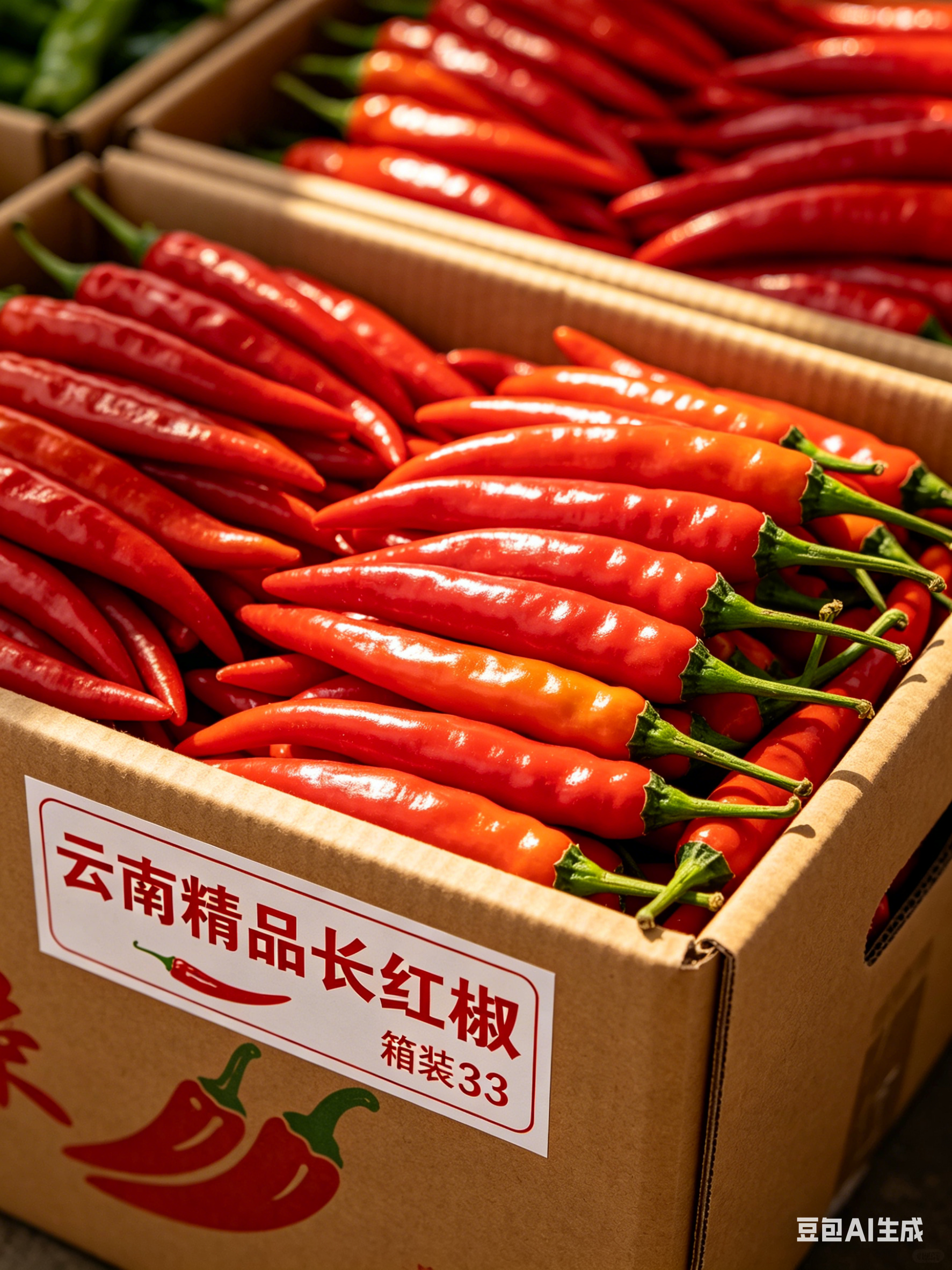 云南精品长红椒 箱装33