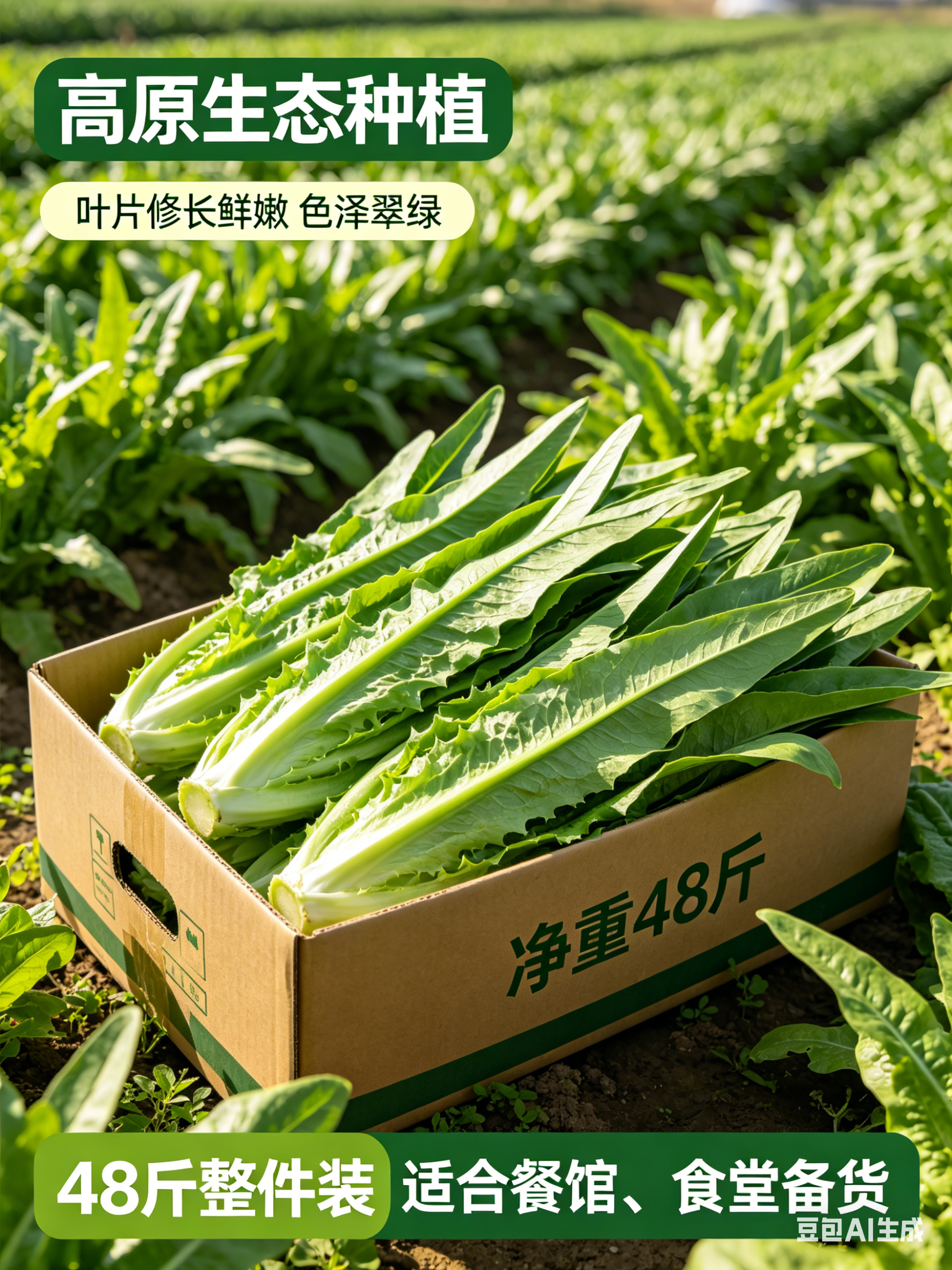 云南油麦菜件装净重 48 斤